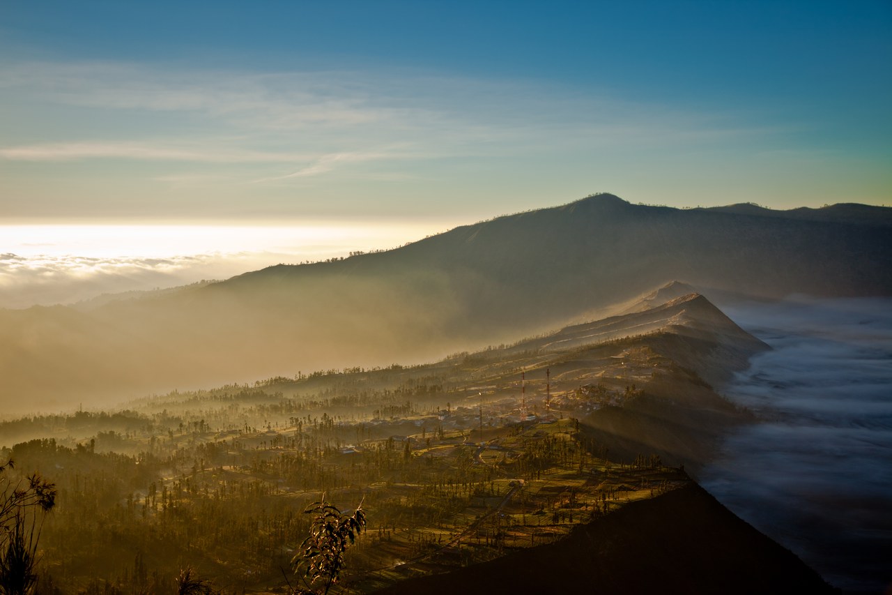 Sunrise at mont Bromo, Java island, Indonésia